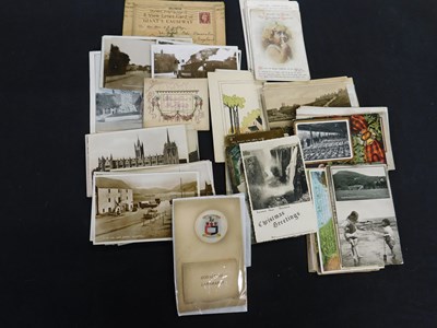 Lot 329 - Box of 90+ picture postcards, mixed subjects,...