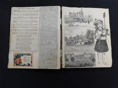 Lot 343 - Album of mainly late Victorian/Edwardian items...