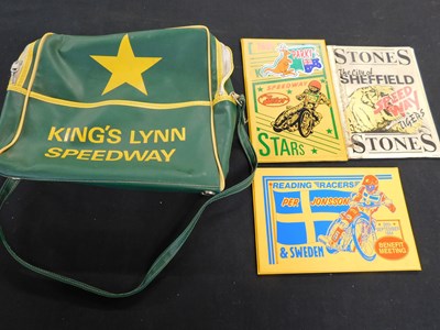 Lot 349 - Box: Speedway collectables including Kings...