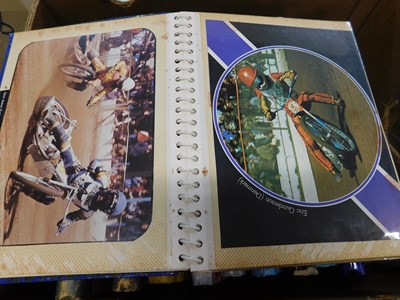 Lot 350 - Box: 14 albums Speedway photos, magazine...