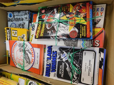Lot 356 - Two boxes: good quantity assorted speedway...