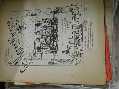 Lot 454 - Box: sheet music, 2 vols and assorted loose...