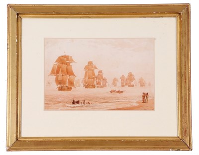 Lot 728 - William Joy (British, 1806-1866), The fleet...