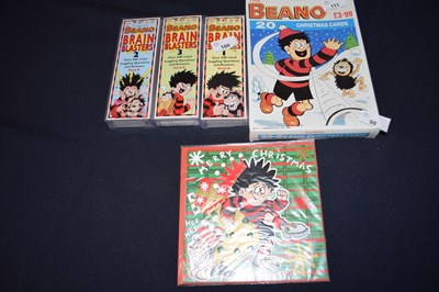 Lot 98 - Mixed lot to include Beano christmas cards, 3...