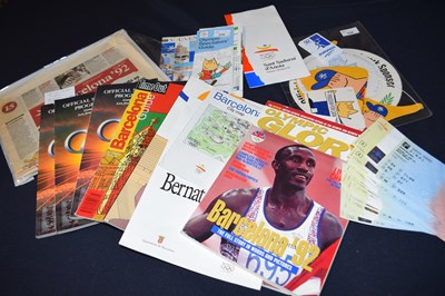 Lot 115 - Vairous ephemera from the Barcelona 92 Olympic...