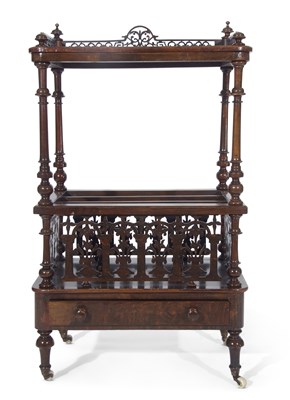 Lot 559 - Victorian Walnut veneered combination side...