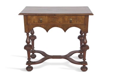 Lot 565 - William and Mary style walnut lowboy with a...