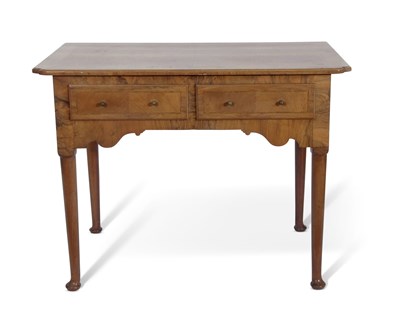 Lot 502 - 18th Century style walnut veneered side table...