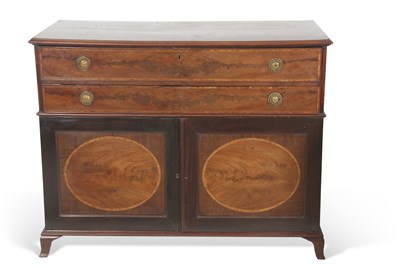 Lot 500 - Georgian mahogany gentleman's cabinet with...