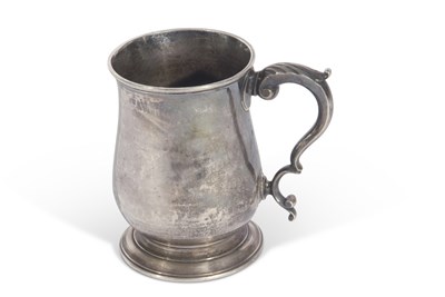 Lot 250 - Late George II one pint baluster tankard with...