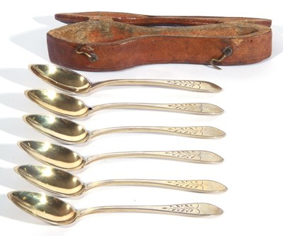 Lot 259 - A set of six early 19th Century Dutch silver...
