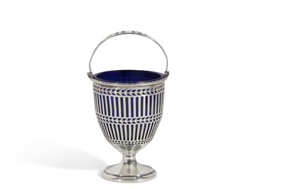 Lot 265 - George III style sugar basket of slot pierced...