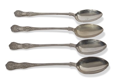 Lot 276 - Heavy set of four Elizabeth II basting spoons...