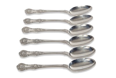 Lot 278 - Set of six Edwardian table spoons in double...