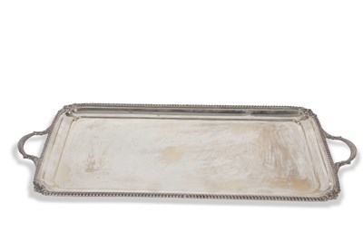 Lot 283 - Good large George V two-handled tea tray of...