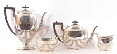 Lot 290 - George V four-piece tea and coffee service of...