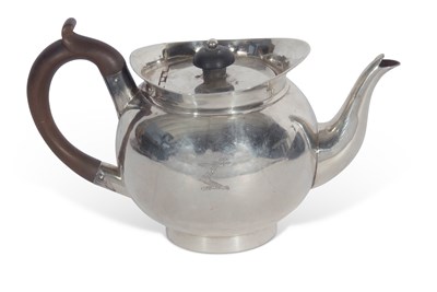 Lot 296 - Georgian bullet teapot with raised apron,...