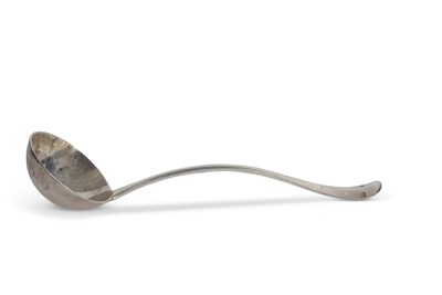 Lot 305 - Heavy quality George VI soup ladle in...