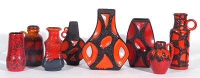 Lot 47 - Group of West German pottery of various shapes...