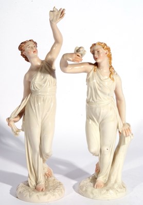 Lot 62 - Two 19th century Worcester figures allegorical...