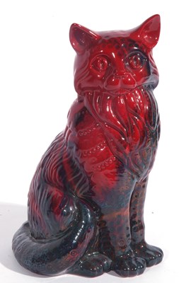 Lot 65 - Royal Doulton Flambe figure of a cat 30cm tall