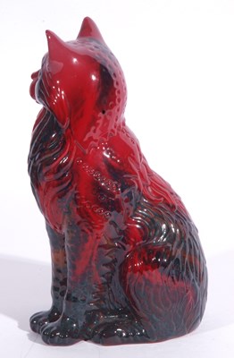 Lot 65 - Royal Doulton Flambe figure of a cat 30cm tall