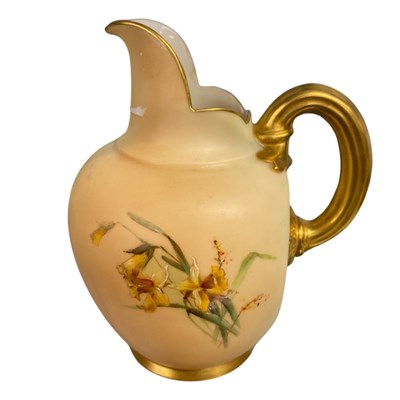 Lot 458 - Royal Worcester ewer decorated with flowers...