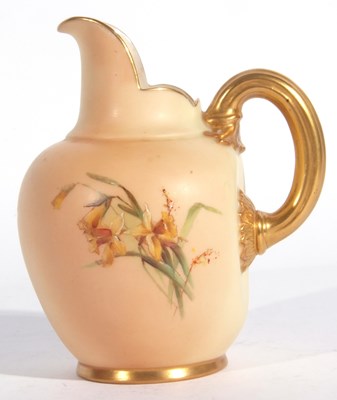 Lot 458 - Royal Worcester ewer decorated with flowers...