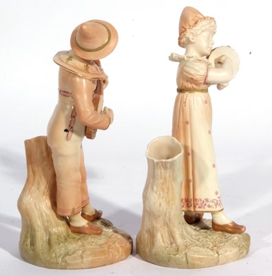 Lot 139 - Pair of Royal Worcester Hadley figures of...