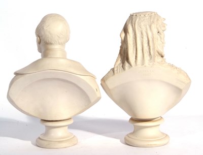 Lot 144 - Parian bust of Victoria modelled by R J Morris,...