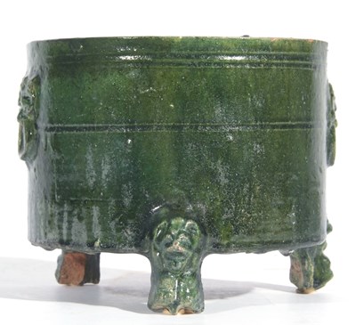 Lot 174 - Chinese pottery Song green glazed censer...