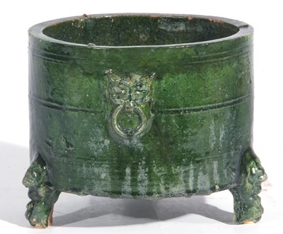 Lot 174 - Chinese pottery Song green glazed censer...