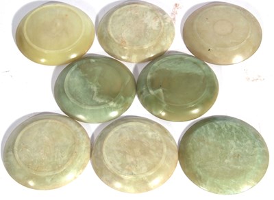 Lot 188 - Chinese spinach green jadeite coffee set with...