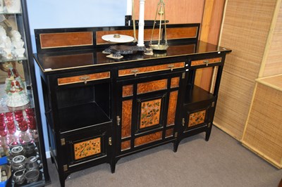 Lot 265 - Late 19th century aesthetic style ebonised and...