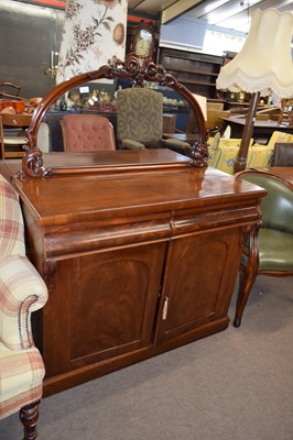 Lot 278 - Victorian mahogany chiffonier with arched...