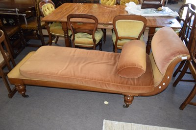 Lot 332 - Victorian mahogany framed chaise longue or day...