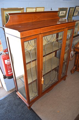 Lot 302 - Edwardian mahogany and inlaid display cabinet...