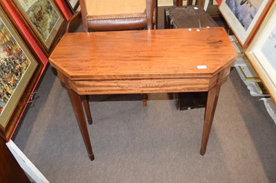 Lot 337 - 19th century mahogany folding card table with...