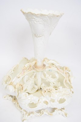 Lot 38 - Large Victorian porcelain centrepiece,...