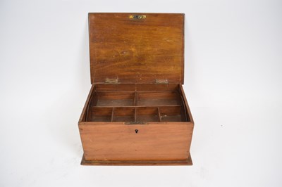 Lot 104 - 19th century mahogany jewellery box, 24cm long