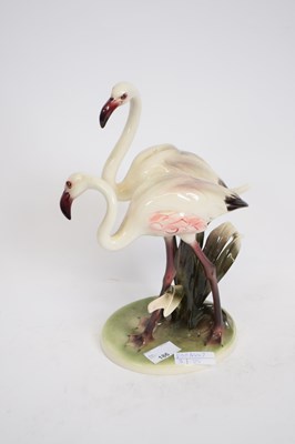Lot 182 - Continental porcelain model of two wading birds