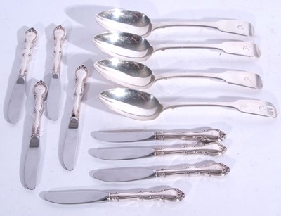 Lot 185 - Mixed Lot: four Victorian silver Fiddle...