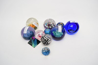 Lot 179 - Caithness paperweights including Cauldron...