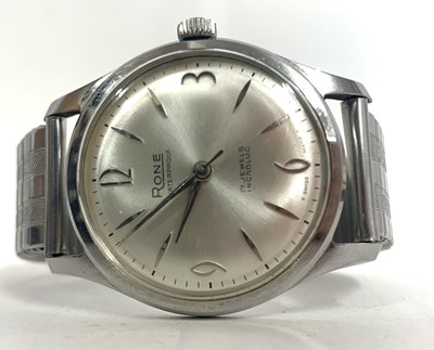 Lot 220 - A stainless steel "Rone" Gents wristwatch with...