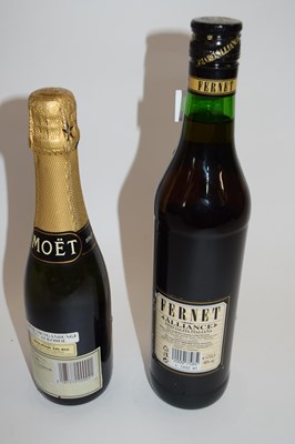 Lot 25 - MIXED LOT: HALF BOTTLE MOET AND CHANDON...