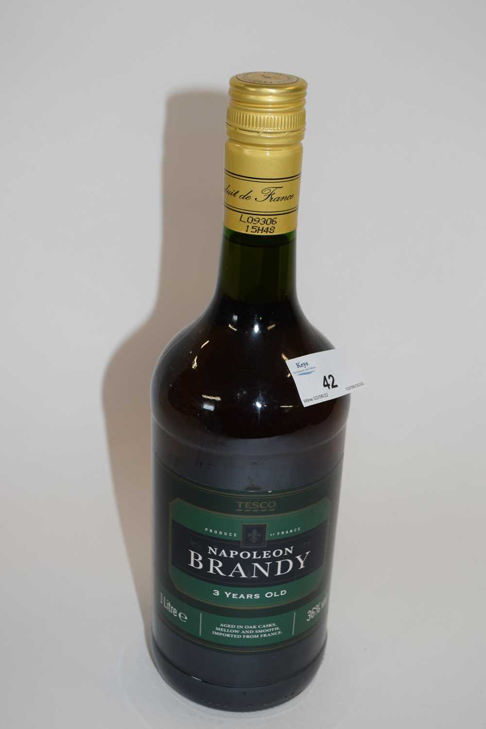 Lot 42 - 1 LITRE OF NAPOLEON 3 YEAR OLD BRANDY