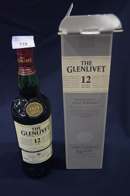 Lot 12 - 12YR OLD GLENLIVET WHISKY, boxed, 70cl.