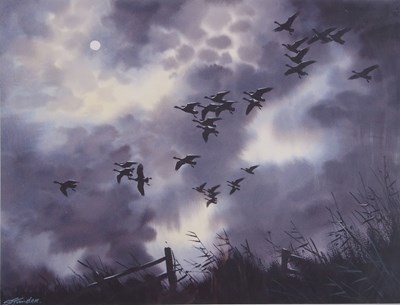 Lot 25 - Simon T. Trinder (British, contemporary) Geese...