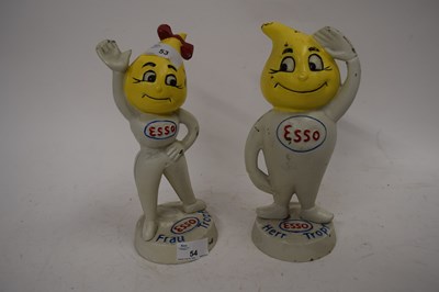 Lot 53 - Pair of cast iron Esso advertising figures,...