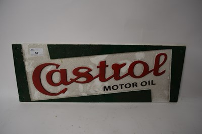 Lot 59 - Rectangular cast iron plaque 'Castrol Motor Oil'